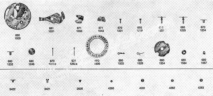 Omega 681 watch date parts